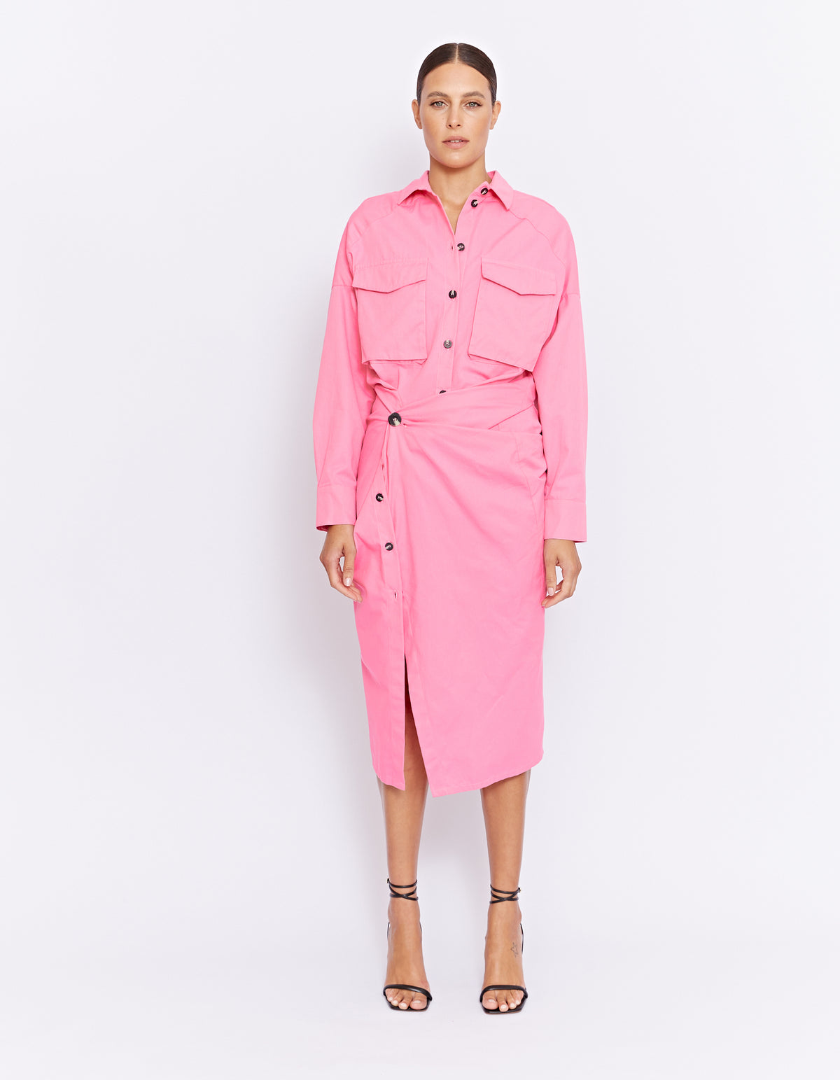 FORBES TWIST DRESS | PINK