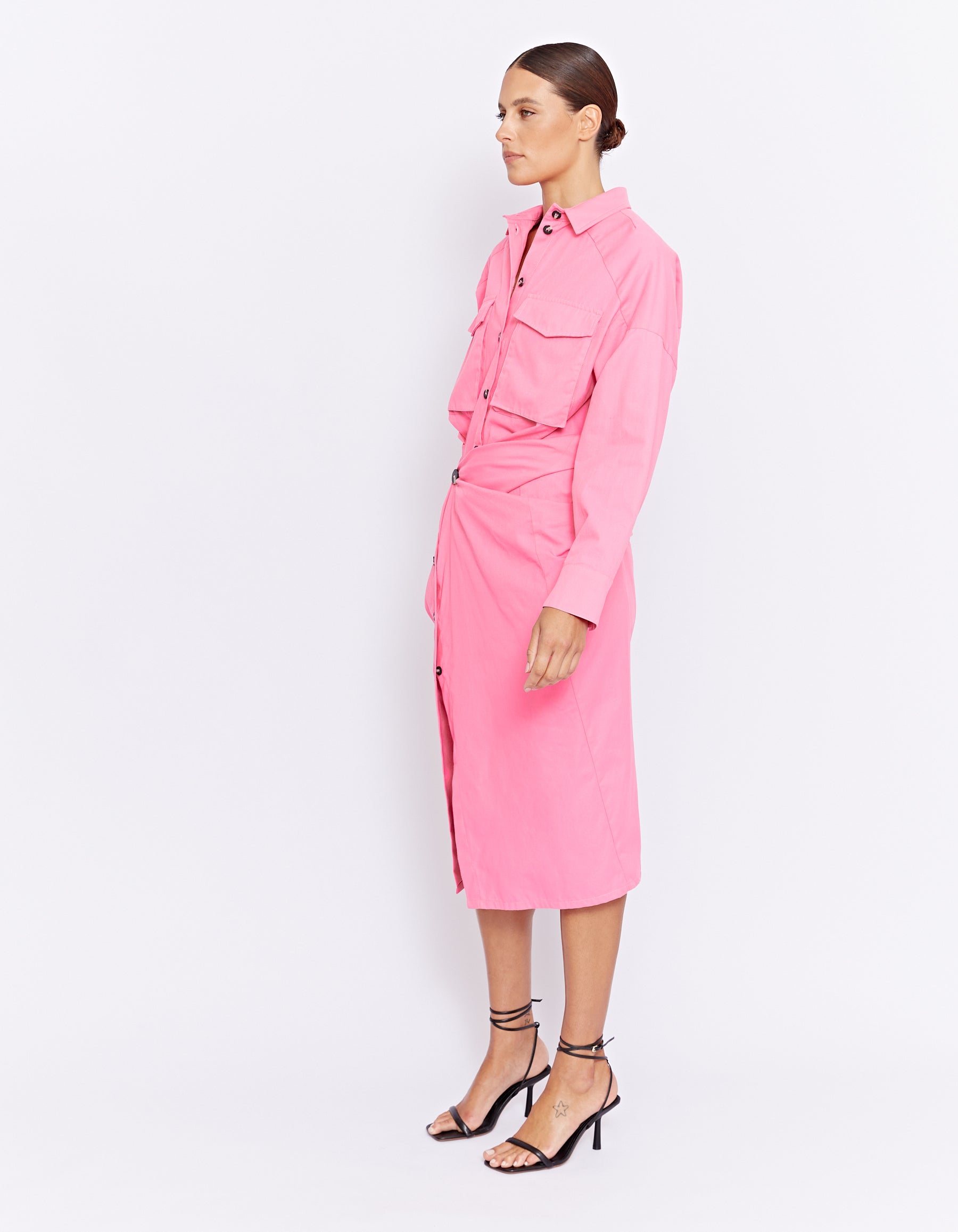 FORBES TWIST DRESS | PINK