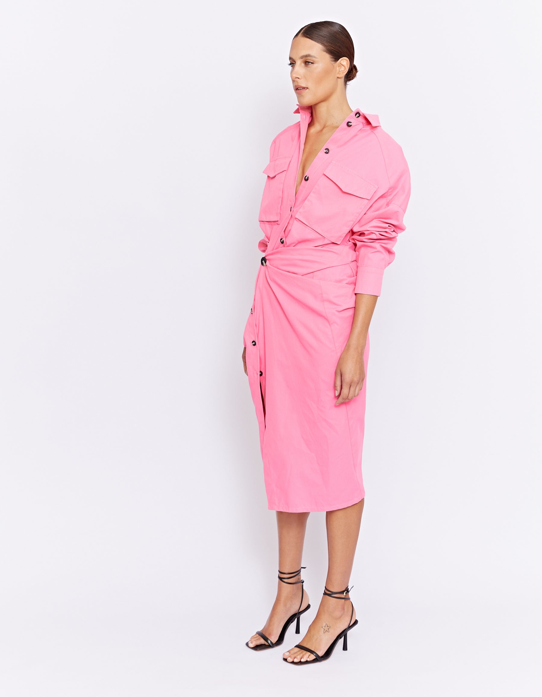 FORBES TWIST DRESS | PINK