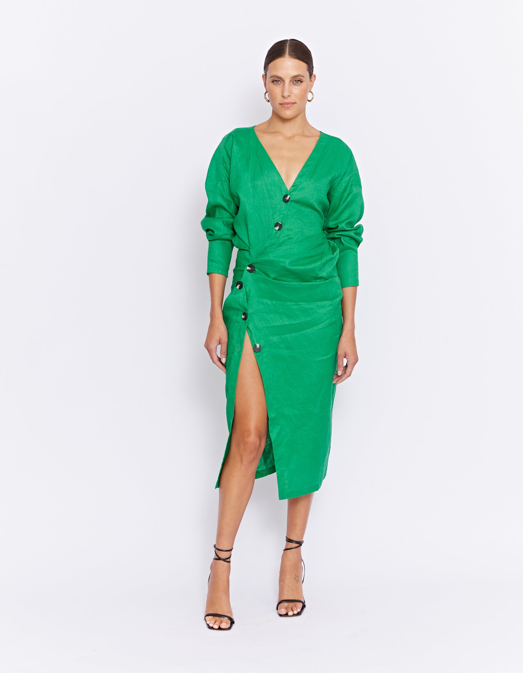 THE VITO TWIST DRESS | GREEN