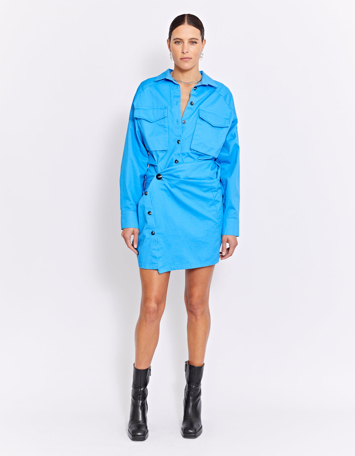 FORBES MINI DRESS | POOL BLUE