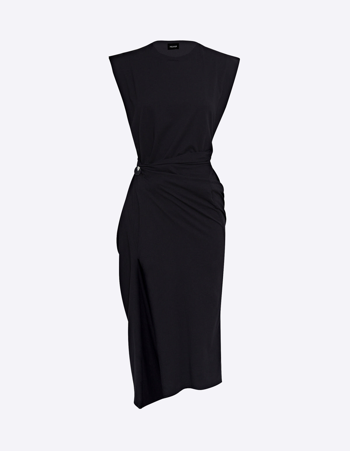 KASKADE TWIST DRESS | BLACK